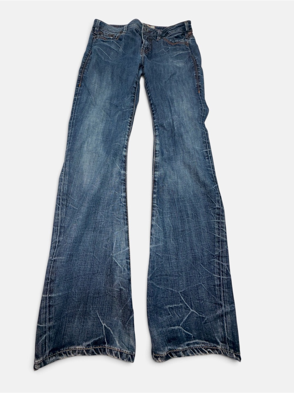 1921 Womens Jeans Size 30 Cowboy Straight Leg Japanese Denim Distressed Y2K